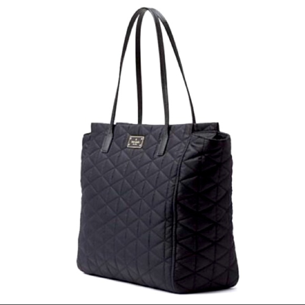 ♠️Kate Spade♠️Chic Black Nylon Quilted  Tote Purse